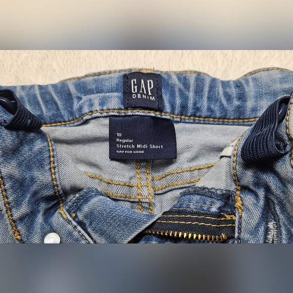 Gap Jean Stretch Midi Shorts Size 10 - Picture 3 of 3